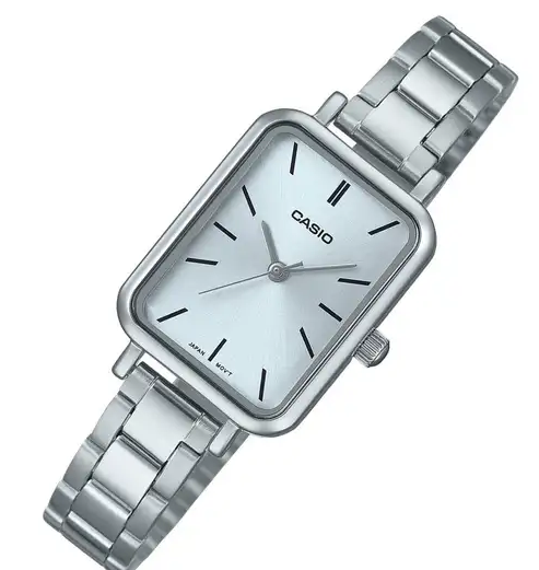 LTP-V009D-2EUDF Casio Silver Dial Silver Stainless Steel Analog Quartz Women's Watch.