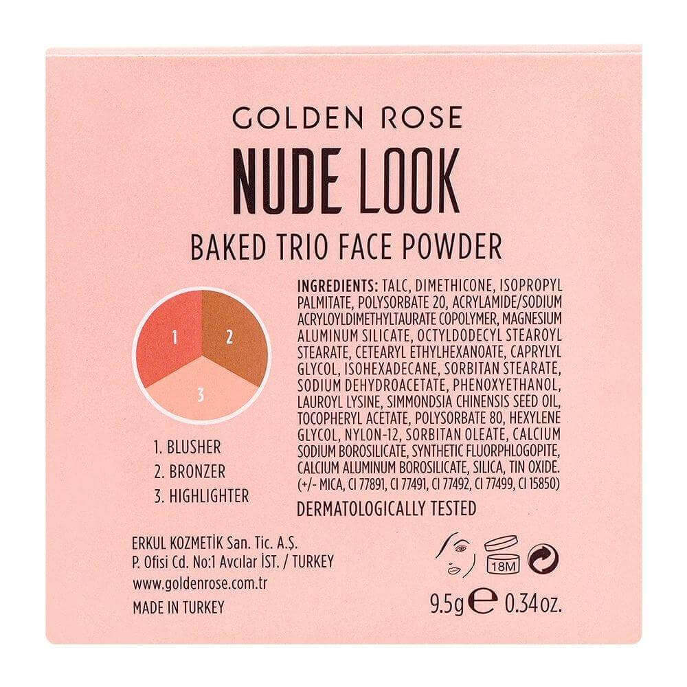 Nude Look Baked Trio Face Powder (NEW)